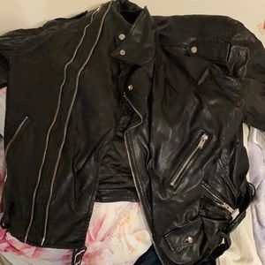 Real leather jacket black size in L